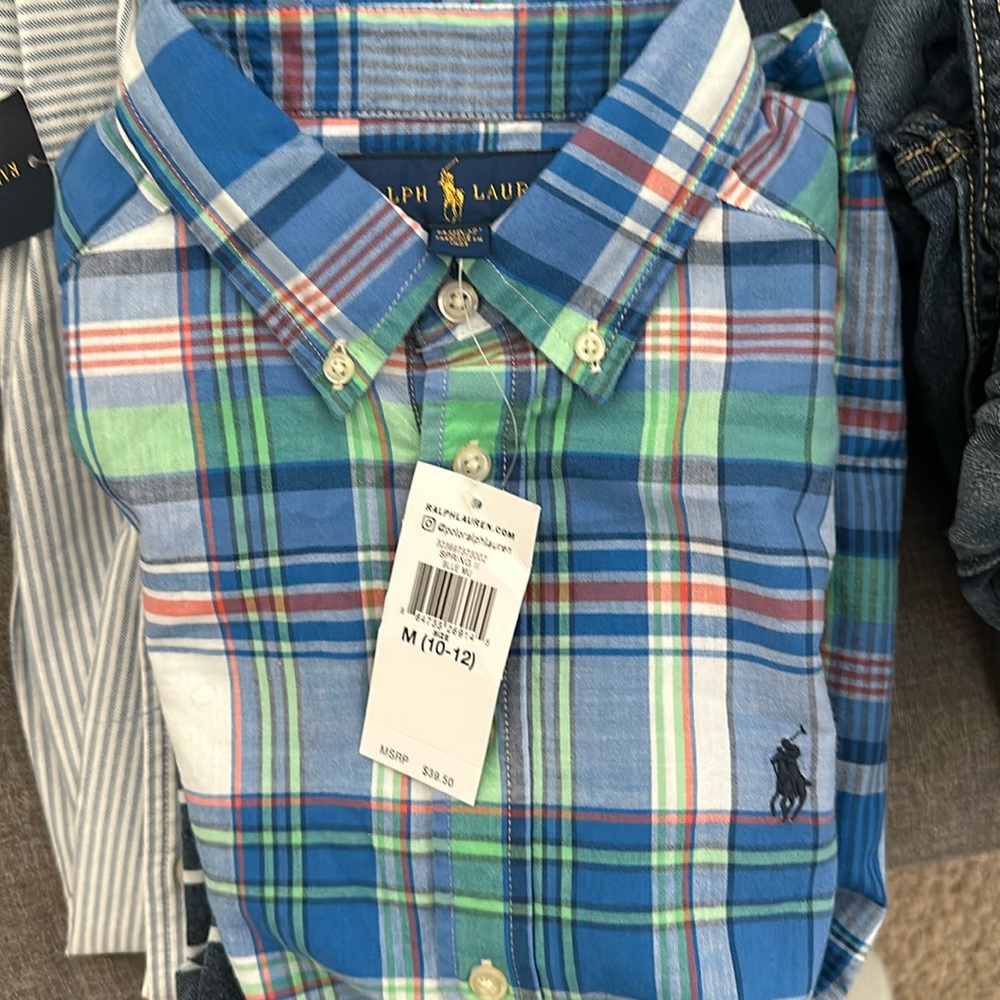 New Boys polo collared shirt 10-12
